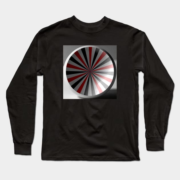 Abstract Pop Art Sphere Trippy Vortex Long Sleeve T-Shirt by Aurora X